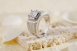 Load image into Gallery viewer, Trendy Versatile Full Diamond Ring for Men, Sparkling Moissanite Ring, Hip Hop Jewelry, Ice Out Ring, Birthday/Anniversary Gift for Husband

