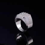 Load image into Gallery viewer, Large Octagon Moissanite Silver Ring
