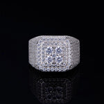 Load image into Gallery viewer, Large Octagon Moissanite Silver Ring
