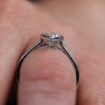 Load image into Gallery viewer, Gallery view of the ring showing the trellis work under the bezel.