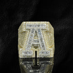 Load image into Gallery viewer, &#39;A&#39; Customized Ring, Iced Out Initial Letter Ring
