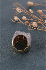 Load image into Gallery viewer, Iced Out Ring For Men Square Shape Yellow Gold Plated
