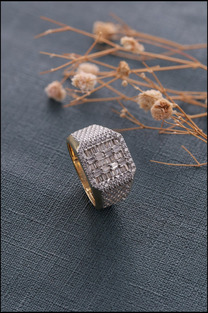 Men's Baguette Diamond Ring, Custom Iced Out Ring