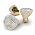 Load image into Gallery viewer, Iced Out Round Cut Halfway Baguette Set Ring
