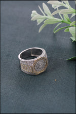 Load image into Gallery viewer, Two Tone Iced Out Ring
