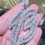 Load image into Gallery viewer, VVS Moissanite Pendant | 13 Moissanite Letter Pendant
