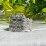 Load image into Gallery viewer, Iced Out Pinky Ring 925 Silver Custom Made Baguette

