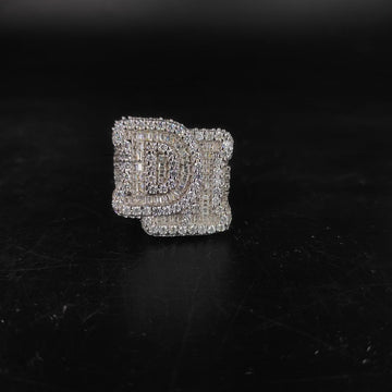Custom Name Letter DH Ring Men Ring Full Iced Out Ring