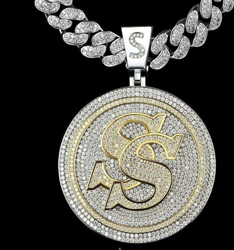 Hip Hop Pendant, SS Iced Out Letter Pendant