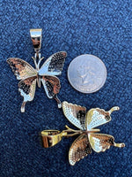 Load image into Gallery viewer, Custom Moissanite Pendant, Butterfly Iced Out Pendant
