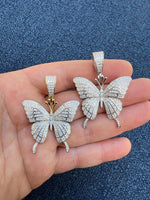 Load image into Gallery viewer, Custom Moissanite Pendant, Butterfly Iced Out Pendant
