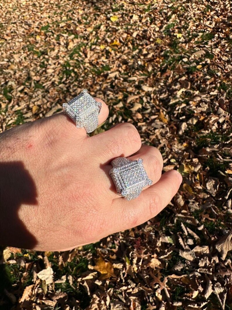 Moissanite Lit Legend Iced Out Ring - 925 Silver