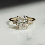 Load image into Gallery viewer, 3.02 Ct Cushion Cut Moissanite Engagement Ring, Cushion Cut Ring, Elongated Cushion, Cushion Cut Ring for Her image 1