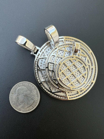 Iced Out Circle Pendant