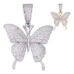 Load image into Gallery viewer, Custom Moissanite Pendant, Butterfly Iced Out Pendant
