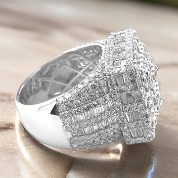 Luxury Oversized Moissanite Diamond Men's Ring