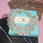 Load image into Gallery viewer, Iced Out 15mm Infinity Chain: Hip Hop Baguette Diamond Necklace, Personalized Size Women Jewelry image 5