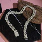 Load image into Gallery viewer, Iced Out 15mm Infinity Chain: Hip Hop Baguette Diamond Necklace, Personalized Size Women Jewelry image 8