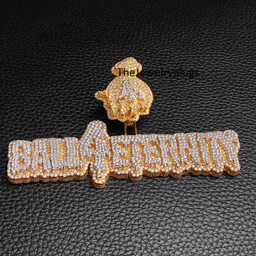 custom diamond name pendant​