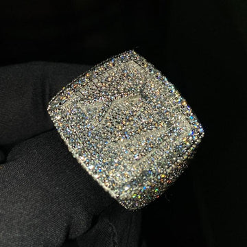 XV 925 Silver Custom Moissanite Diamond Ring