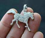 Load image into Gallery viewer, Hip Hop Horse Pendant Iced Out Pendant Moissanite Diamond
