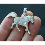 Load image into Gallery viewer, Hip Hop Horse Pendant Iced Out Pendant Moissanite Diamond
