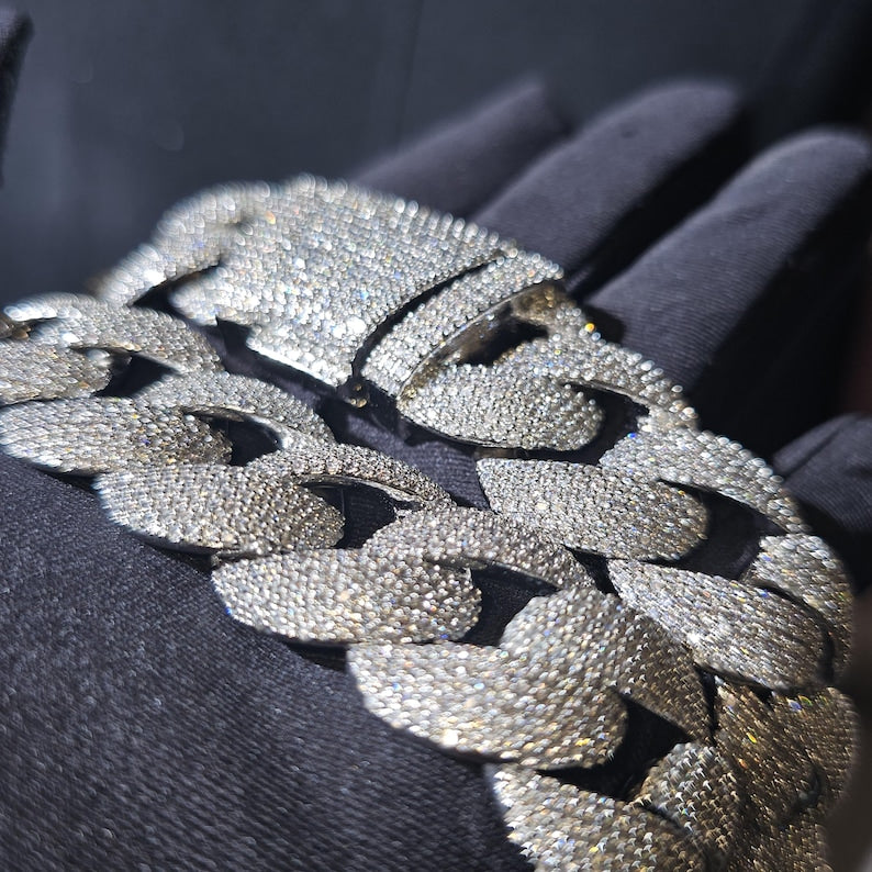 Iced Out 24mm Miami Cuban Link Chain,Mirco Pave Diamond Necklace,Hip Hop Jewelry image 7