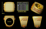 Load image into Gallery viewer, Men Jewelry Custom Name Sign Ring Yellow Gold Plated
