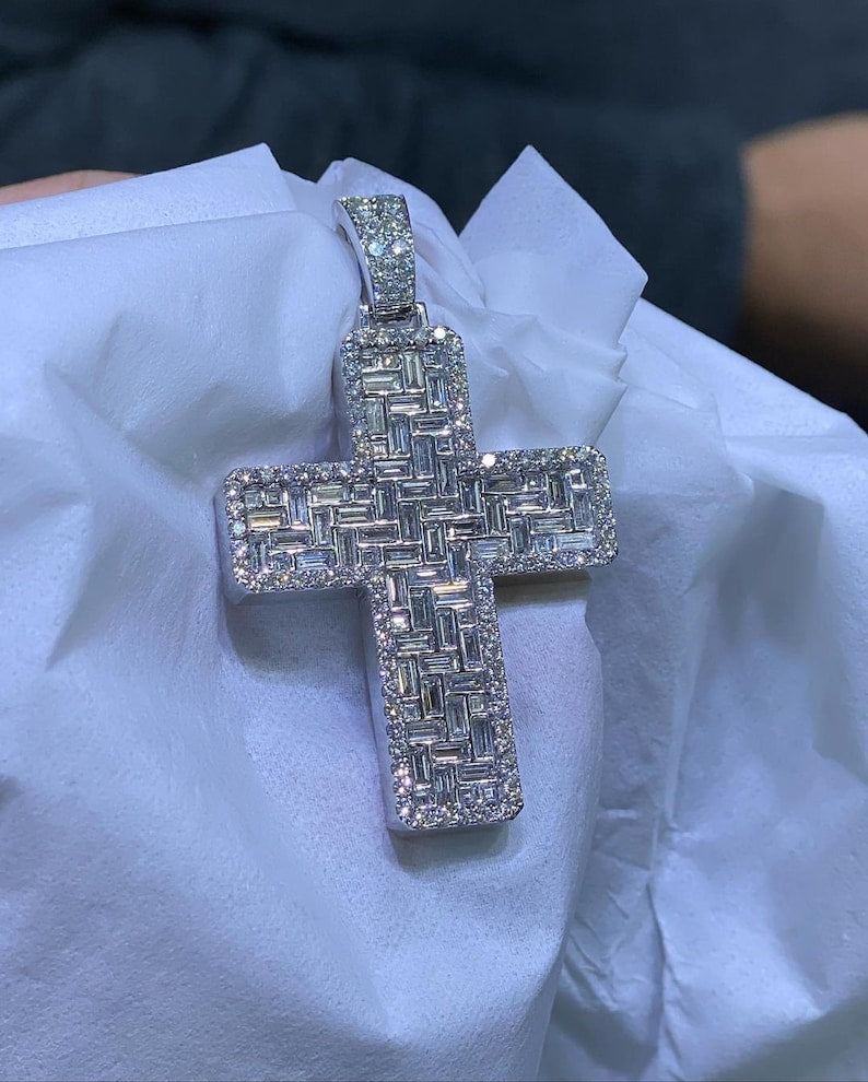 Iced Out Cross Pendant