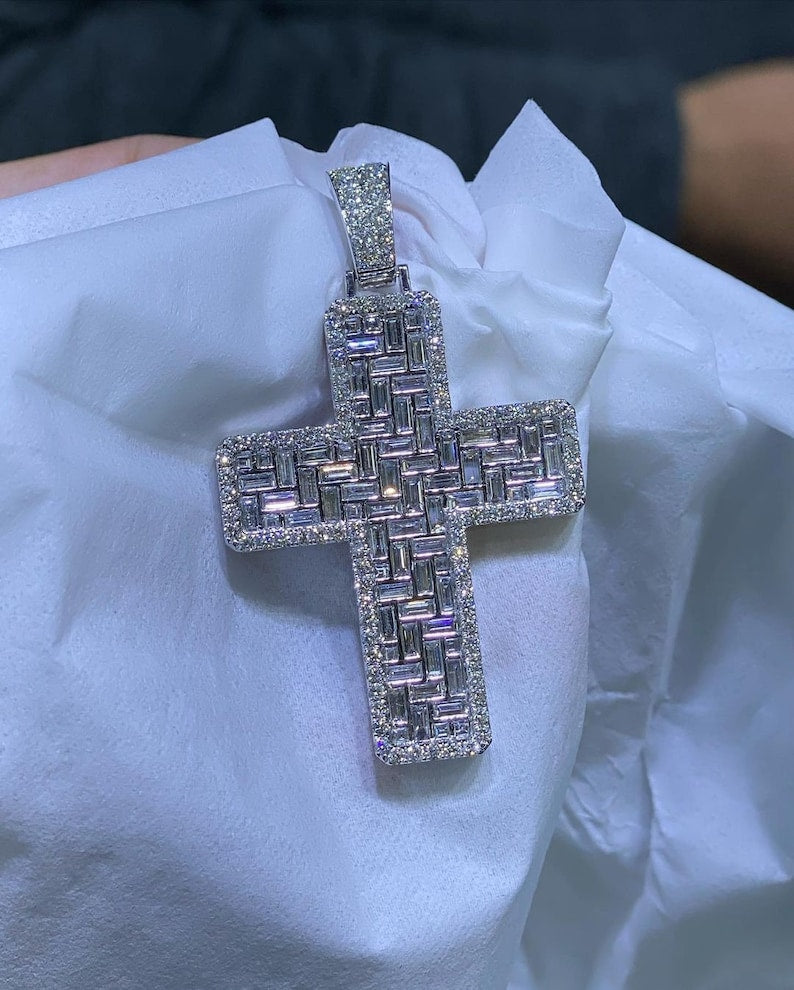 Iced Out Cross Pendant