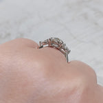 Load image into Gallery viewer, D VVS2 Oval LAB Diamond Engagement Ring , 1-4 Ct Lab Grown Diamond, Hidden Halo Oval Ring, Oval Engagement Ring , Diamond Ring , IGI Diamond image 8