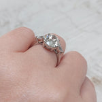 Load image into Gallery viewer, D VVS2 Oval LAB Diamond Engagement Ring , 1-4 Ct Lab Grown Diamond, Hidden Halo Oval Ring, Oval Engagement Ring , Diamond Ring , IGI Diamond image 5