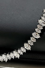 Load image into Gallery viewer, 9.00 Carat Diamond Tennis Bracelet, Marquise Cut Lab Grown Diamond Pave Set Bracelet, 14k White Gold Bracelet for Her image 8