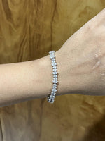Load image into Gallery viewer, briar rose three stone with marquise center, trillion side stones