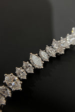 Load image into Gallery viewer, 9.00 Carat Diamond Tennis Bracelet, Marquise Cut Lab Grown Diamond Pave Set Bracelet, 14k White Gold Bracelet for Her image 5