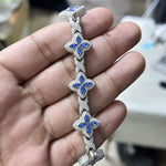 Load image into Gallery viewer, Iced Out Clover Bracelet: VVS Moissanite Diamond, Sterling Silver Link image 8