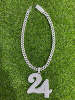 Load image into Gallery viewer, custom moissanite pendant in 925 silver, iced out pendant in vvs moissanite, hip hop pendant, customize any letters or number, 4 inch height iced out chain pass diamond tester, best birthday gift