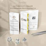 Load image into Gallery viewer, IGI certified radiant diamond ring with side marquise stones.