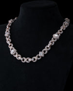 Load image into Gallery viewer, Infinity Link Chain Necklace 10/12mm, VVS1 Moissanite, Diamond Tester Approved, Unique Jewelry Gift for Her image 8