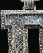 Load image into Gallery viewer, Emerald Cut VVS1 Moissanite Letter Pendant | Custom Chunky Iced Out 925 Sterling Silver Moissanite Diamond | Handmade Gift For Him &amp; Her image 4
