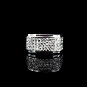 1ct CVD Diamond Ring, Handmade 14K Gold Band, Men's Ring image 1