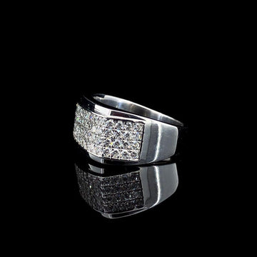 1ct CVD Diamond Ring, Handmade 14K Gold Band, Men's Ring image 2