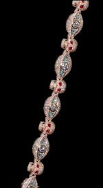 Load image into Gallery viewer, 925 Silver Evil Eye Bracelet, VVS1 Moissanite Diamonds, Iced Out Link Chain, Custom Made, 10K Gold Look