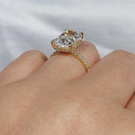 Load image into Gallery viewer, Radiant Cut Moissanite Engagement Ring, Radiant Cut Engagement Ring, Radiant Cut Solitaire, 5 Ct Radiant Cut, Solitaire Promise Ring. image 4