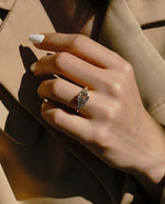 Load image into Gallery viewer, Asscher 3.0tcw lab grown diamond engagement ring with a secure full bezel setting, IGI certified for peace of mind. This forever ring features sparkling side stones on a sleek band, perfect as a wedding ring or anniversary gift celebrating ethical brilliance and modern style.