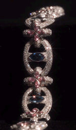 Load image into Gallery viewer, VVS1 Diamond Cross Link Bracelet