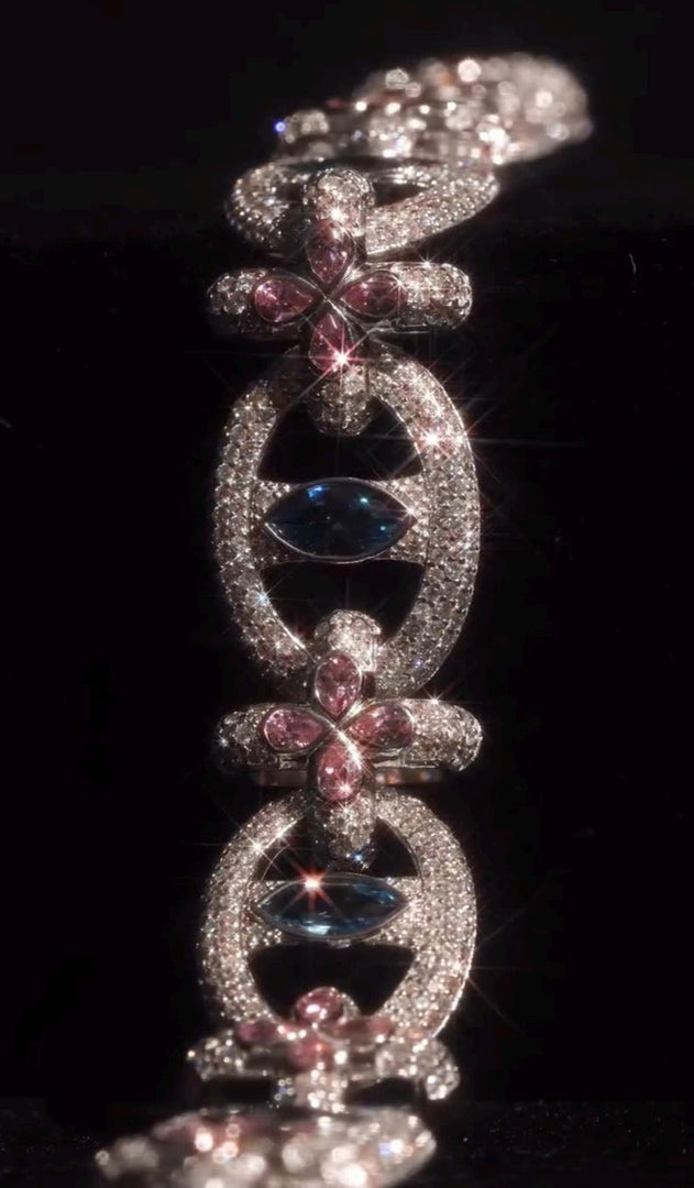 VVS1 Diamond Cross Link Bracelet