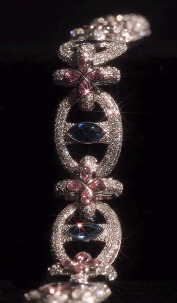 VVS1 Diamond Cross Link Bracelet