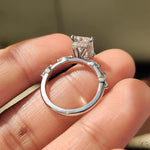 Load image into Gallery viewer, white gold ring set with five diamonds.