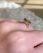 Load image into Gallery viewer, Emerald Cut 2.5ct Lab Diamond Solitaire Ring, Bezel Set Solid Gold, Modern Elegance image 9